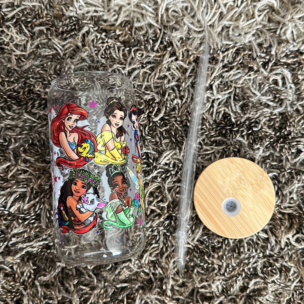 Disney Princesses libbey glass cup